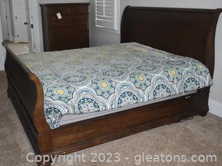 Low Profile King Sleigh Bed 